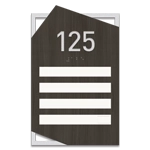 Unit Numbers with Insert - 4 slot