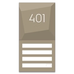 Unit Numbers with Insert - 4 slot