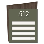 Unit Numbers with Insert - 4 slot