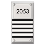 Unit Numbers with Insert - 4 slot