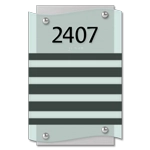 Unit Numbers with Insert - 4 slot