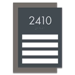 Unit Numbers with Insert - 4 slot