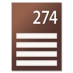 Unit Numbers with Insert - 4 slot