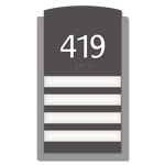 Unit Numbers with Insert - 4 slot