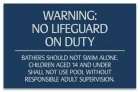 Utah No Lifeguard Pool Sign