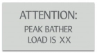 Utah Peak Bather Load Pool Sign