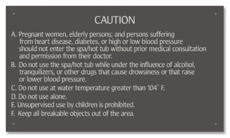 Vermont Spa Rules Sign