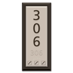 Vertical Room Number Sign w/Symbols