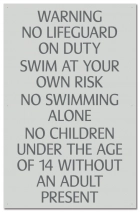 Virginia No Lifeguard Sign