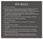 Virginia Spa Rules Sign