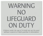 Warning No Lifeguard on Duty Sign