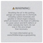 Warning Sign: Enclosed Parking Facilities
