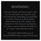 Warning Sign: Foods and Beverages