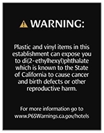 Warning Sign: Plastic and Vinyl