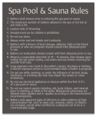 Washington DC Spa & Sauna Rules Sign