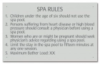 Washington Spa Rules Sign