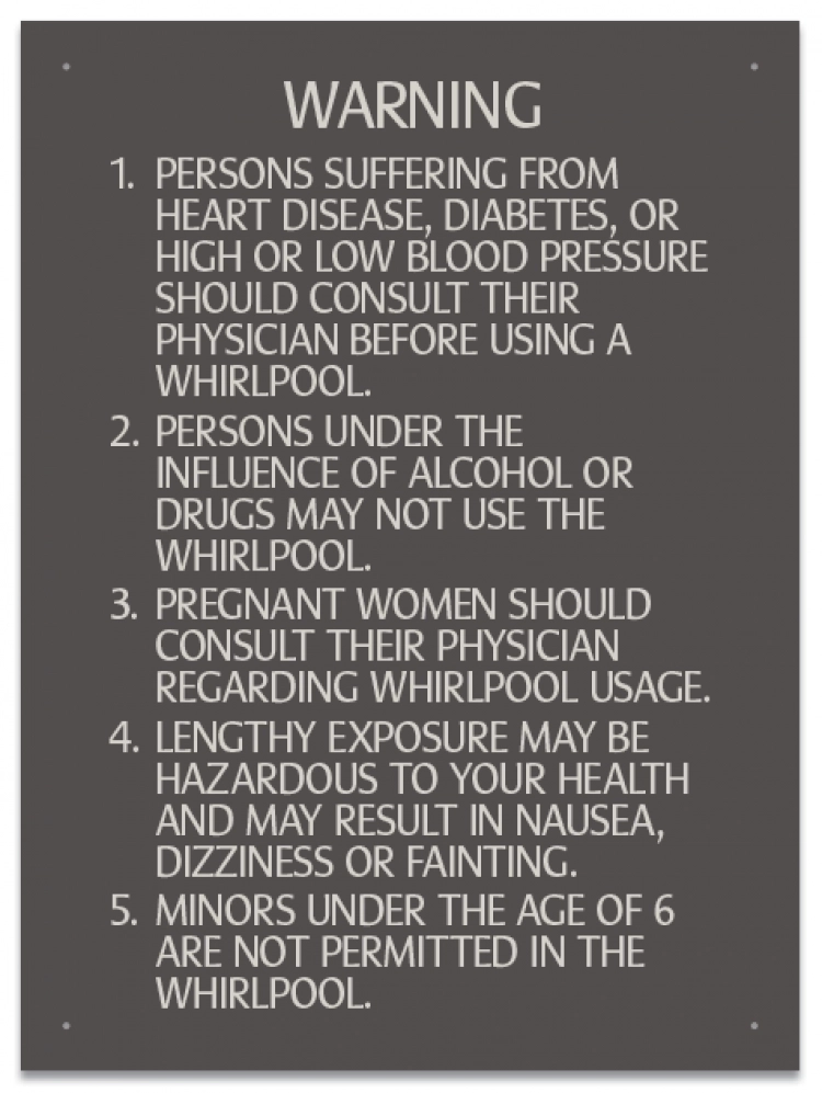 Wisconsin Spa Rules Sign