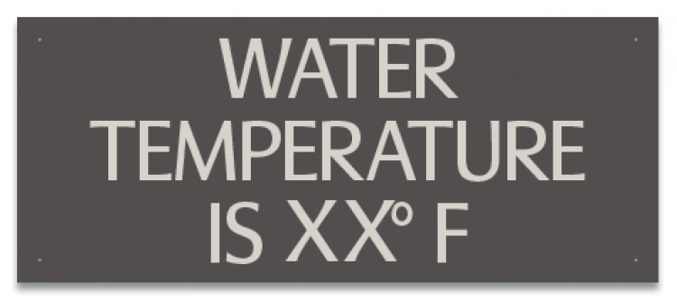 Wisconsin Water Temperature Pool Sign