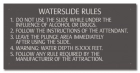 Wisconsin Waterslide Rules Sign