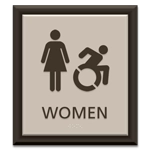 Women Sign w/Female & Dynamic ISA Symbols