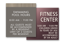 8-line (or more) door sign