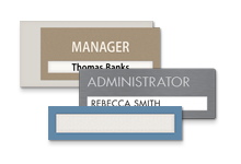 changeable insert name plate