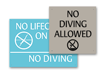 no diving signs