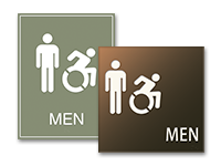 male dynamic accessible signs