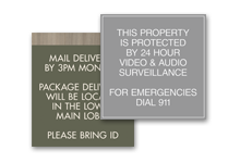 8-line (or more) information sign