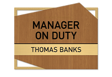 nameplates/staff on duty