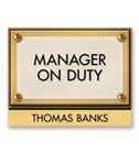 Nameplates/Staff On Duty