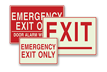 exit door signs