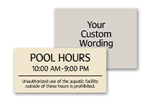 Pool Hours Signs