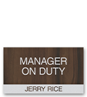 Nameplates/Staff On Duty