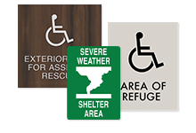 area of refuge signs