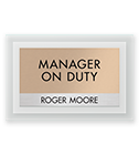 Nameplates/Staff On Duty