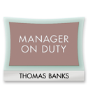 Nameplates/Staff On Duty