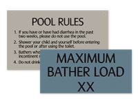 Pool/Spa Signs