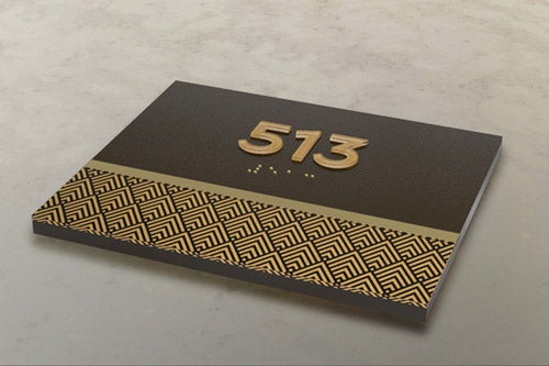 Custom design Charmed number sign