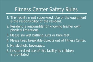 Gym Rules Signs