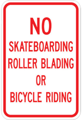 no skateboarding sign