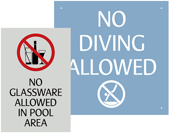 Pool Rules Signs