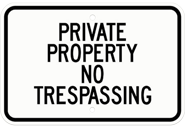 no trespassing sign