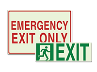 photoluminescent exit signs