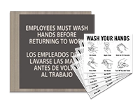 wash hands signs